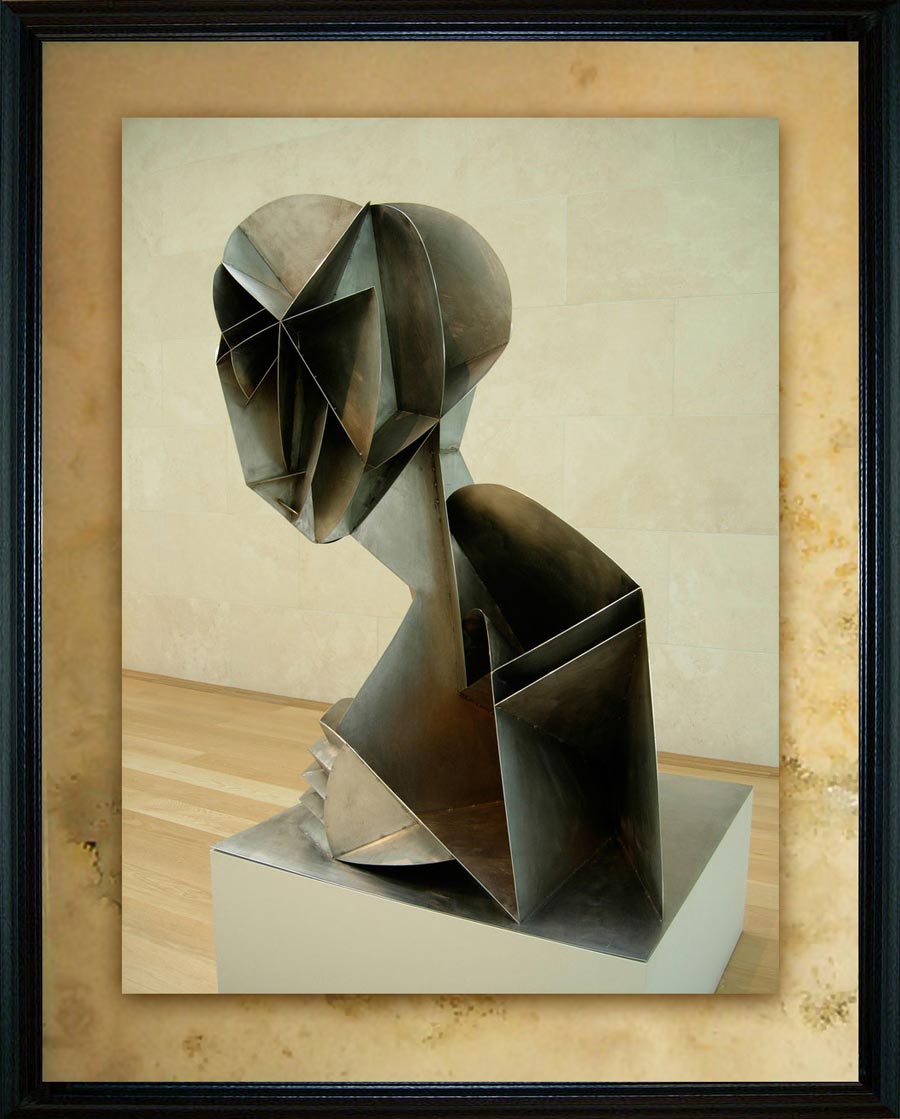 Naum Gabo (b. 1890 as Naum Pevsner in Briansk Russia; d. 1977 in Waterbury Connecticut). Constructed Head 2, 1916 (enlargement 1975). Nasher Sculpture Center, Dallas, TX, US.