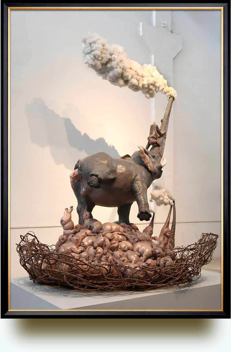 Chen Wenling (b. 1969 in Anxi, Chinese; lives and works in both Xiamen and Beijing). This is Not An Elephant.  2010. Mixed materials. H×L×W: 330×240×370cm