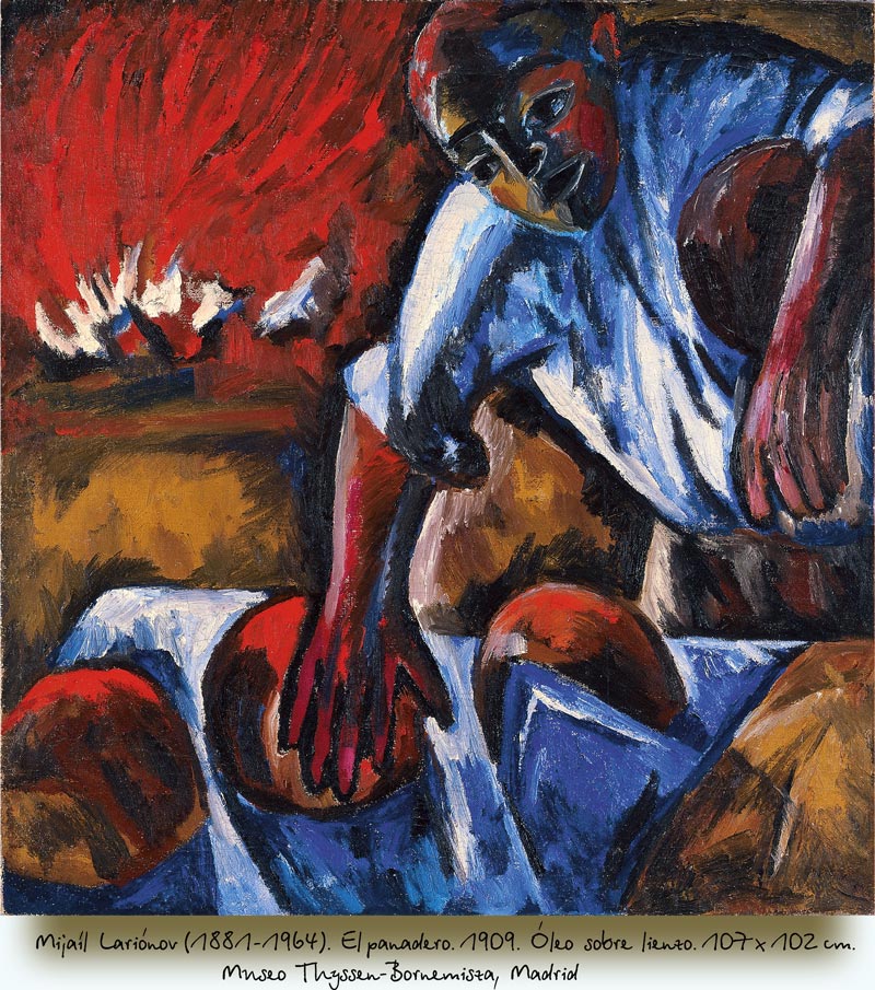 Mijaíl Lariónov (1881–1964). El panadero. 1909. Óleo sobre lienzo. 107×102 cm. Museo Thyssen-Bornemisza, Madrid.