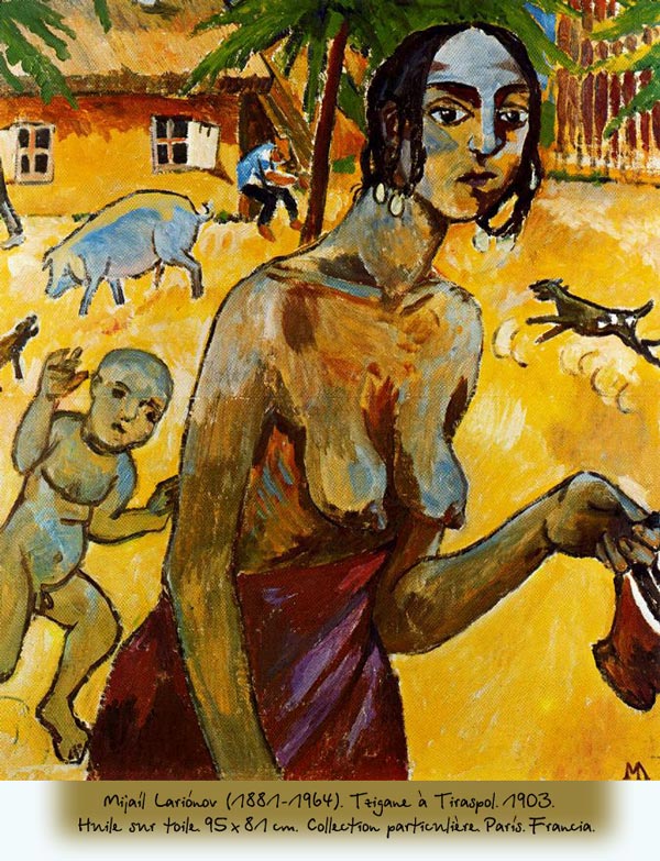 Mijaíl Lariónov (1881–1964). Tzigane à Tiraspol. 1903. Huile sur toile. 95×81 cm. Collection particulière. París. Francia.