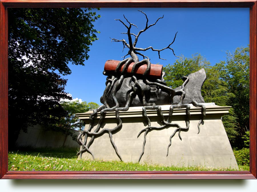 Bill Woodrow (born in 1948 near Henley, Oxfordshire, UK. Lives and works in London). Regardless of History. 2000. Bronze. 920×500×220 cm. This is the full-sized version of sculpture that was installed on the Fourth Plinth in Trafalgar Square from spring 2000 to the summer of 2001.