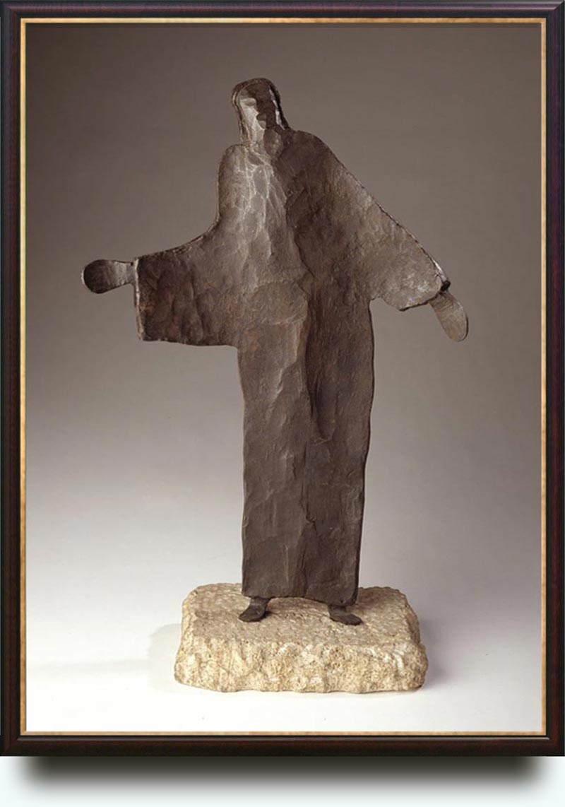 Antonio Benetton. Bio: Italian, 1910–1996. Standing Man, 1958. Steel. 65.4×42.8×20.7 cm. Base: 5.1×27.3×20.8 cm. Hirshhorn Museum and Sculpture Garden.