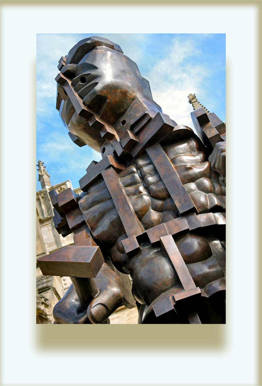 Eduardo Luigi Paolozzi  (b. 1924, Edinburgh, Scotland;  d. 2005, London). Vulcan. 1998–1999. Welded steel. Height: 730.00 cm. Dean Gallery, Edinburgh. Part of the Crucible exhibition  of contemporary sculpture  at Gloucester Cathedral between 1st September & 30th October 2010. http://www.flickr.com/photos/martin289/4990211870/