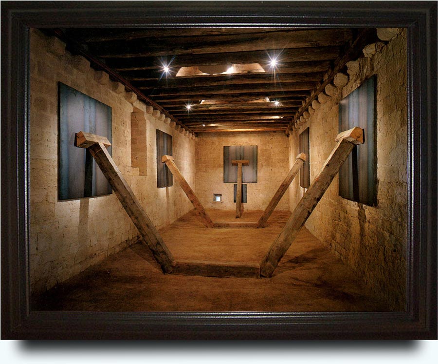 Jannis Kounellis (b. 1936 in Piraeus, Greece). Exposition  au château de Plieux, Gers, 1995. www.flickr.com/photos/renaud-camus/5099368646/