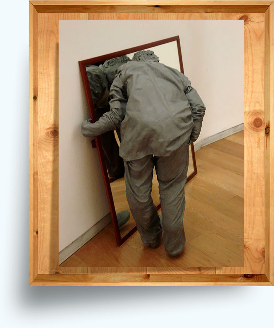 Juan Muñoz (Madrid, 1953 – Ibiza, 2001). Autoretrato con intruso. 2000. Museo Nacional Centro de Arte Reina Sofía.