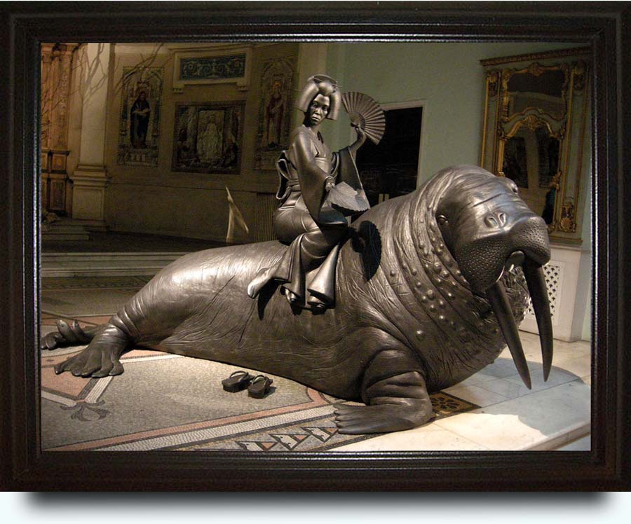 Keith Tyson (b. 1969 in Ulverston in Lancashire, UK). Contemporary Grotesque Mastering. 2009. Polycarbonate with a graphite patina. Exposition “The Age of The Marvellous” in Former Holy Trinity Church (One Marylebone, London). http://www.flickr.com/photos/boardies/4035524184/