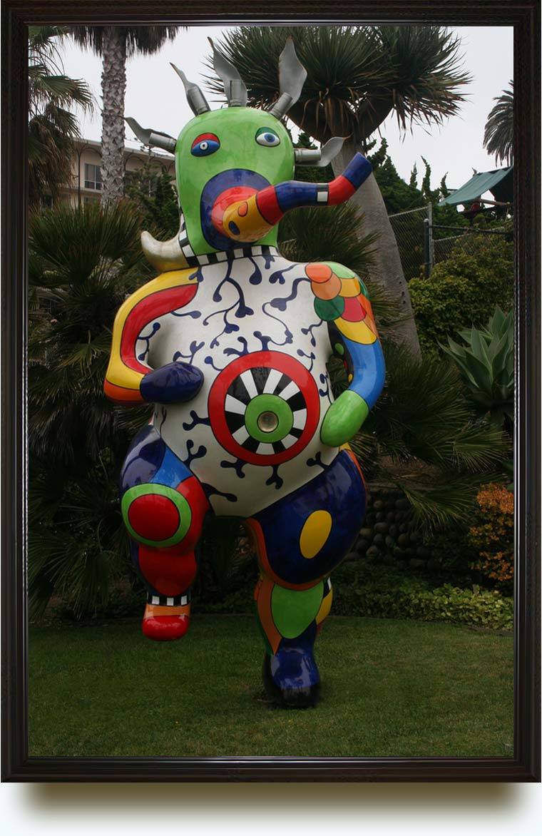 Niki de Saint Phalle, christened Catherine-Marie-Agnès Fal de Saint Phalle (1930–2002). Ganesh. 1998. 128×62×58 in. Public sculpture at the Museum of Contemporary Art in La Jolla, CA, US.