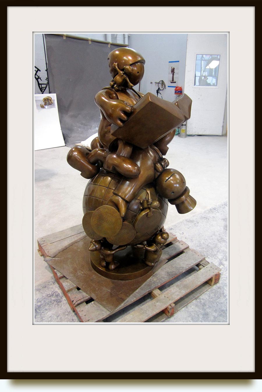 Tom Otterness (b. 1952 in Wichita, Kansas, US). The Lesson. 2010. Bronze. Tom Otterness Studio, Open House New York (OHNY).